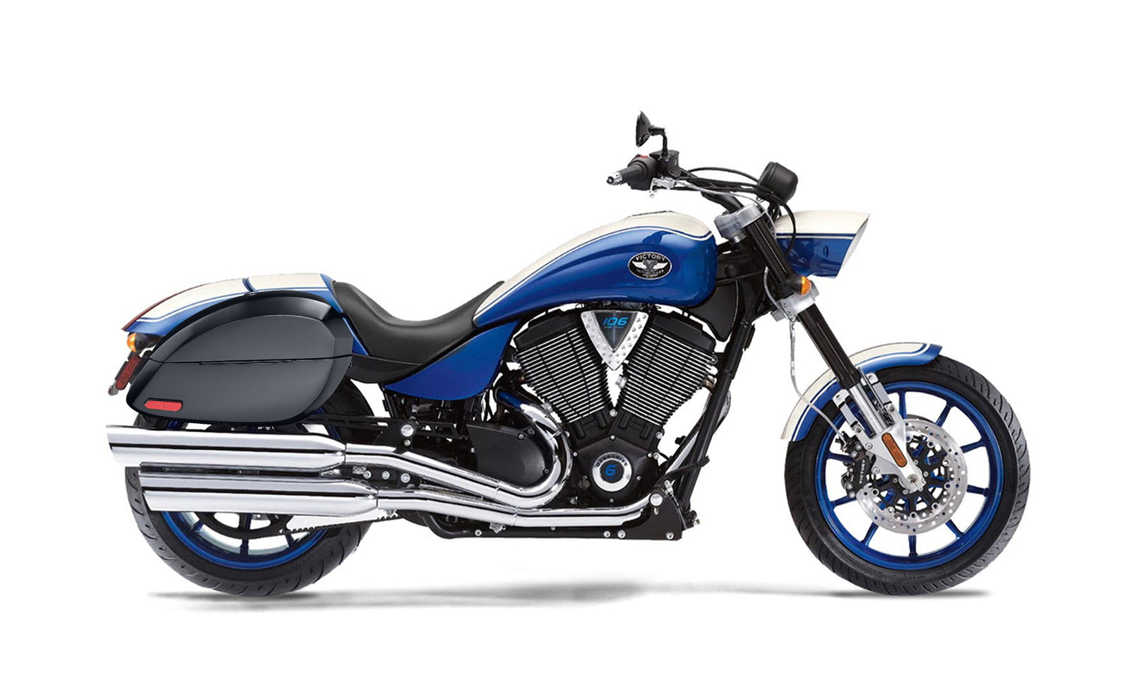 28L - Phantom Large Victory Hammer Painted Motocicleta Hard Alforjas