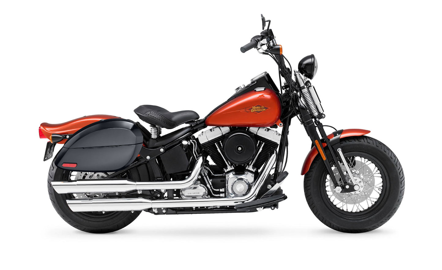 28L - Phantom Large Painted Motocicleta Hard Alforjas para Harley Softail Cross Bones FLSTSB