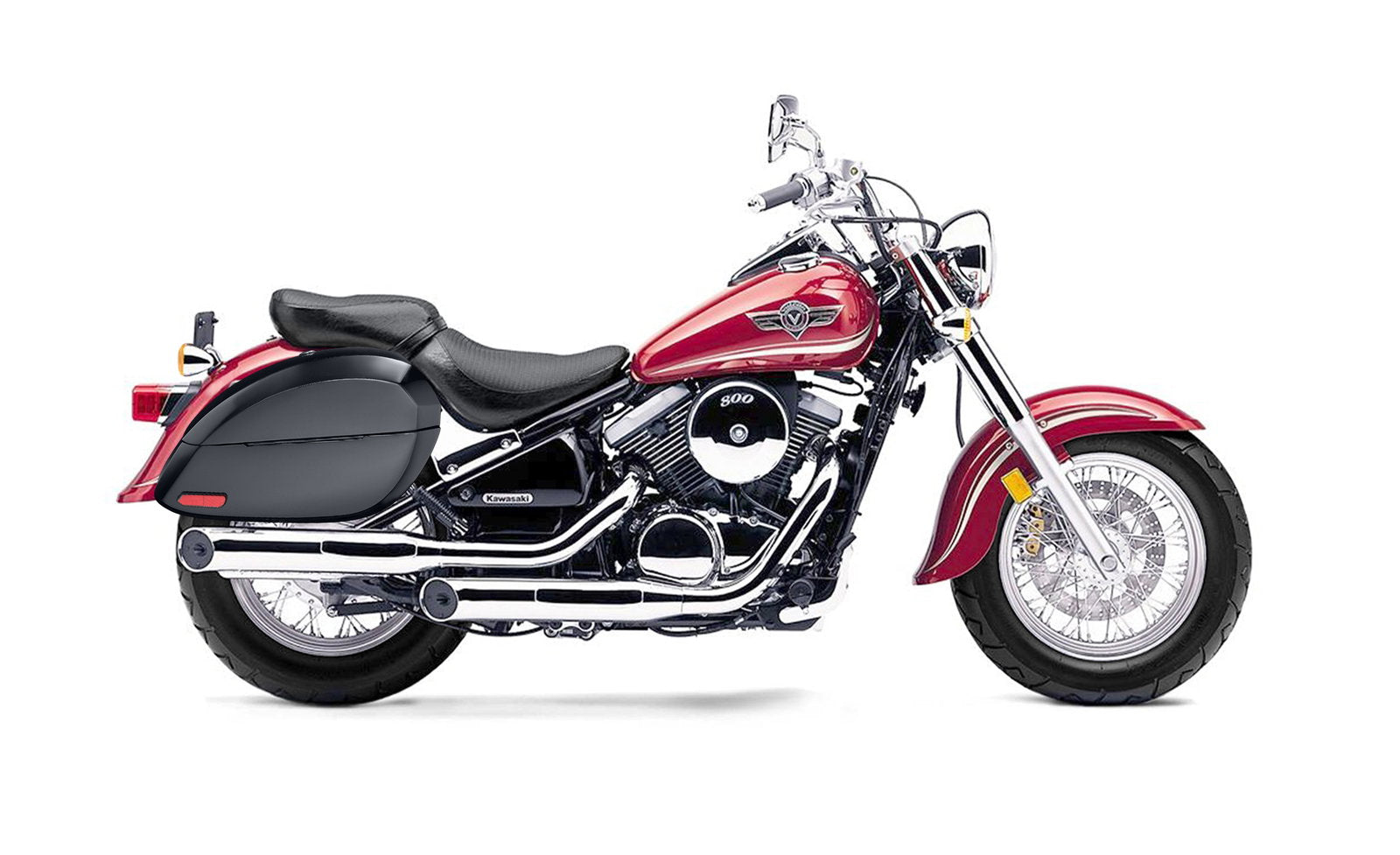 28L - Phantom Large Kawasaki Vulcan 800 Classic Painted Motocicleta Hard Alforjas
