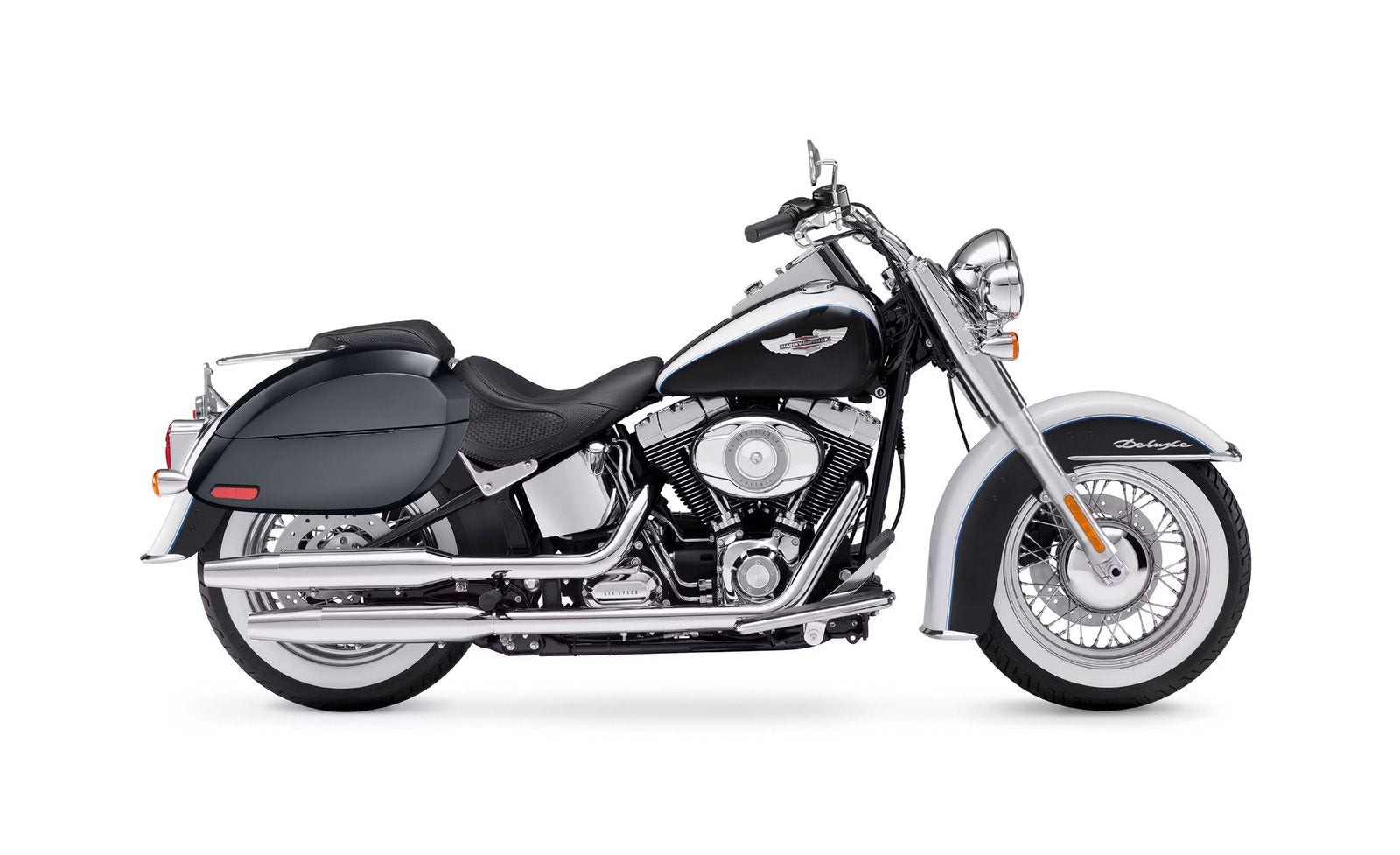 28L - Phantom Large Painted Motocicleta Hard Alforjas para Harley Softail Deluxe FLSTN/I