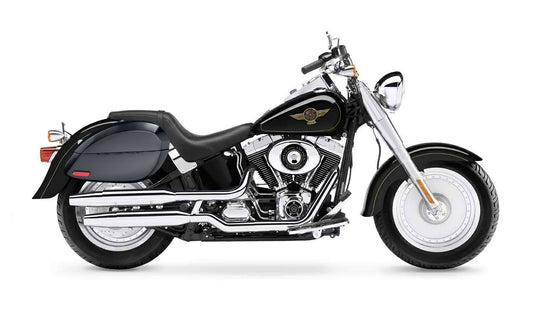 28L - Phantom Large Painted Motocicleta Hard Alforjas para Harley Softail Fatboy FLSTF/I