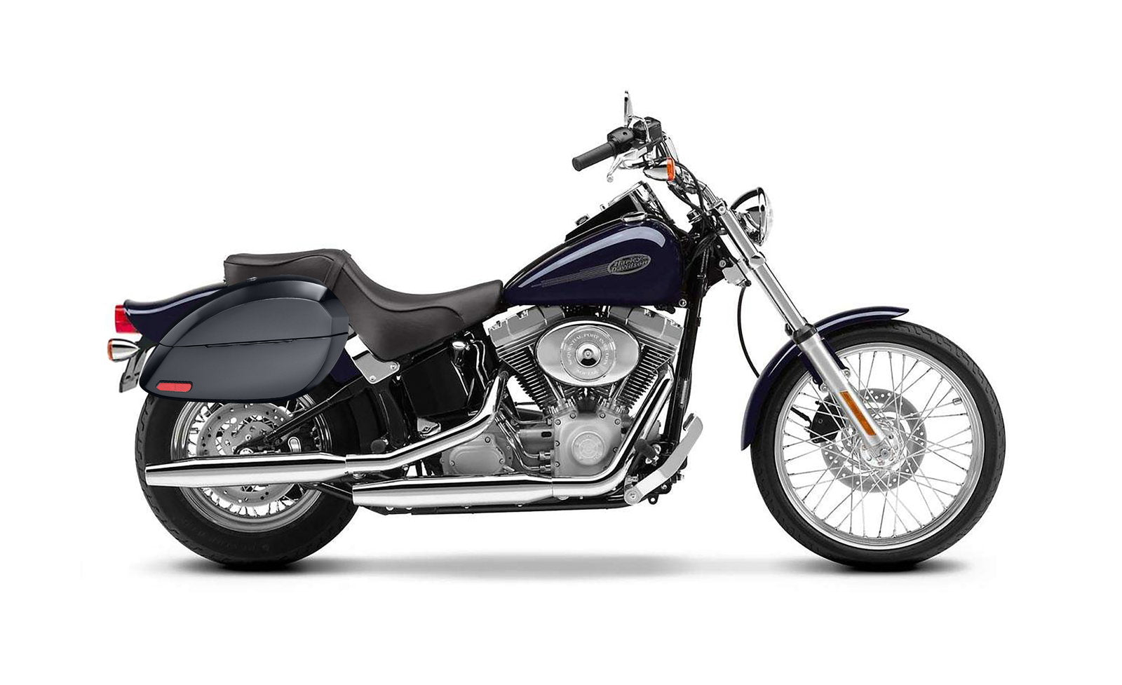 28L - Phantom Large Painted Motocicleta Hard Alforjas para Harley Softail Standard FXST/I