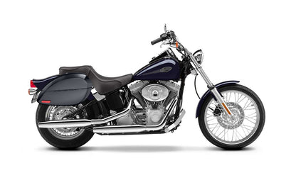28L - Phantom Large Painted Motocicleta Hard Alforjas para Harley Softail Standard FXST/I