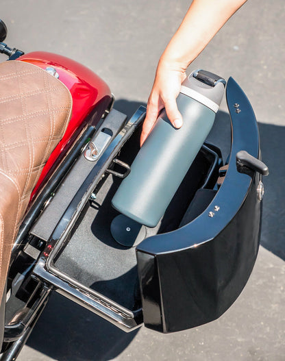 28L - Phantom Large Painted Motocicleta Hard Alforjas para Harley Softail Slim FLS