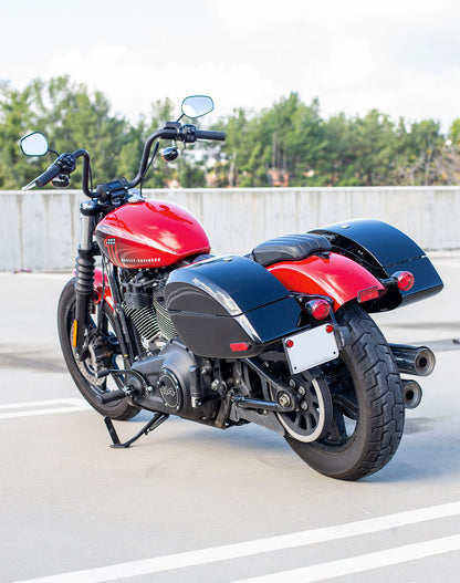 28L - Phantom Large Painted Motocicleta Hard Alforjas para Harley Softail Street Bob FXBB/S
