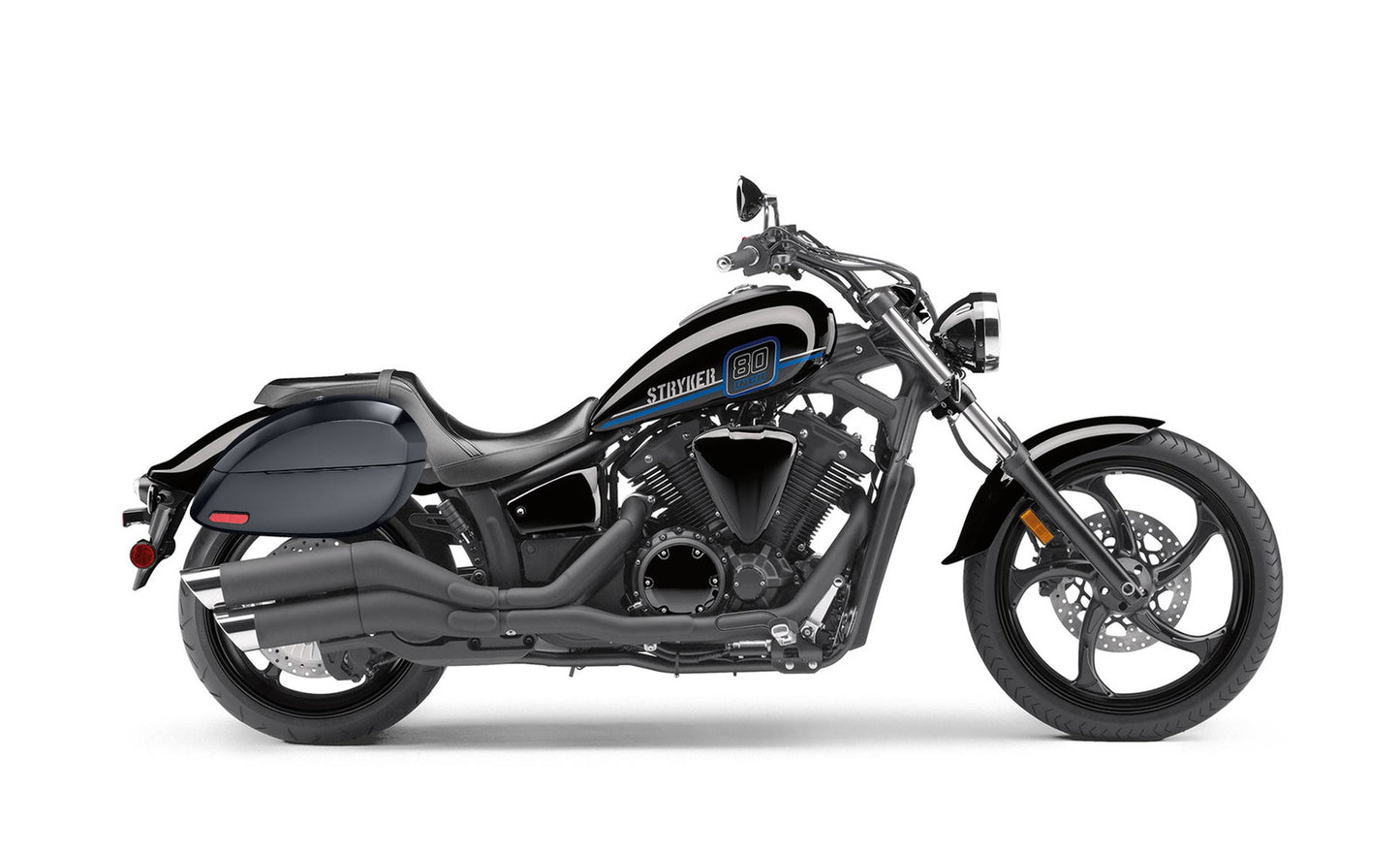 28L - Phantom Large Yamaha Stryker Painted Motocicleta Hard Alforjas