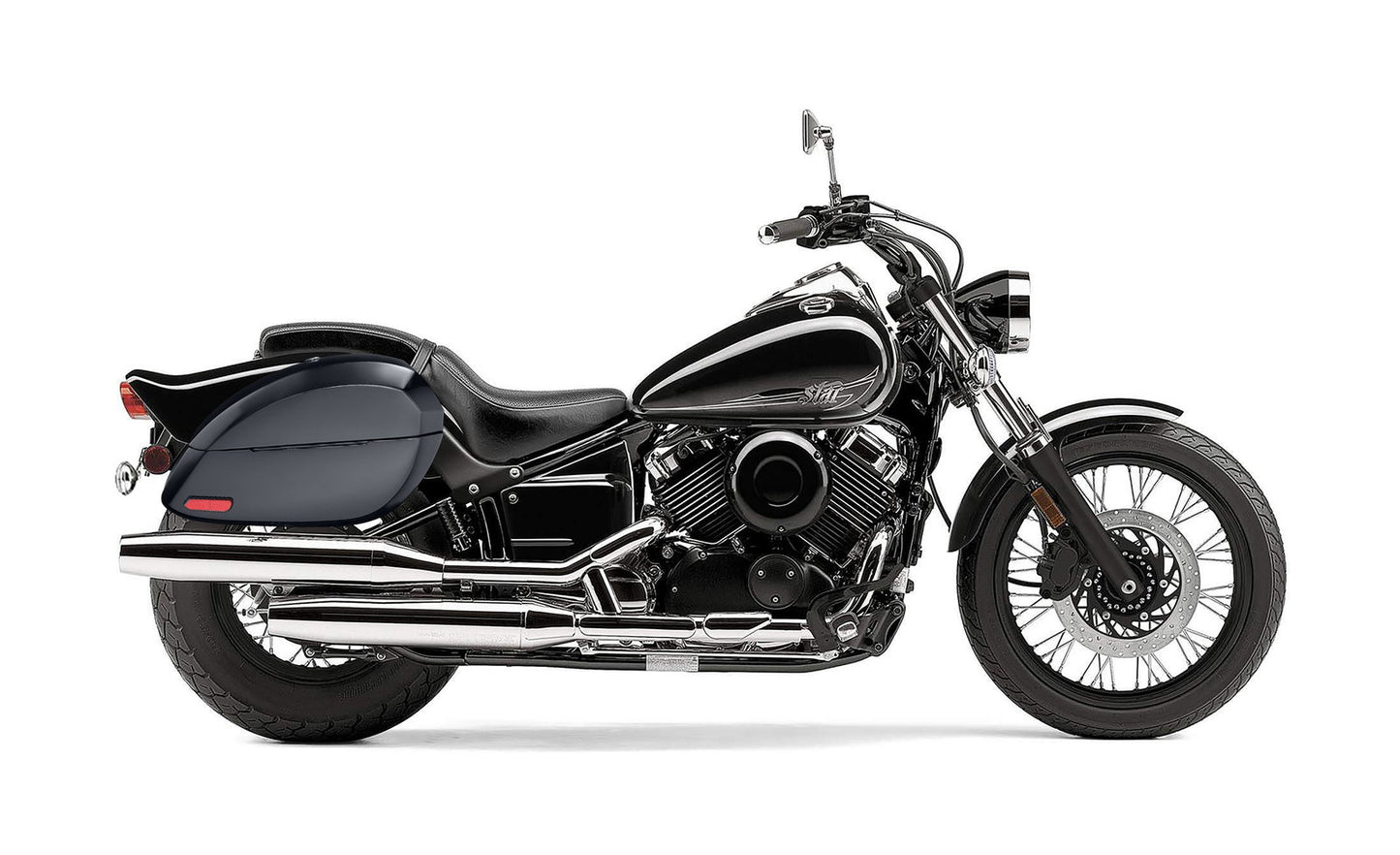 28L - Phantom Large Yamaha V Star 650 Custom XVS65T Painted Motocicleta Hard Alforjas