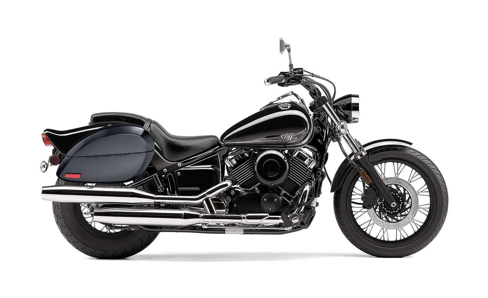 28L - Phantom Large Yamaha V Star 650 Custom XVS65T Painted Motocicleta Hard Alforjas