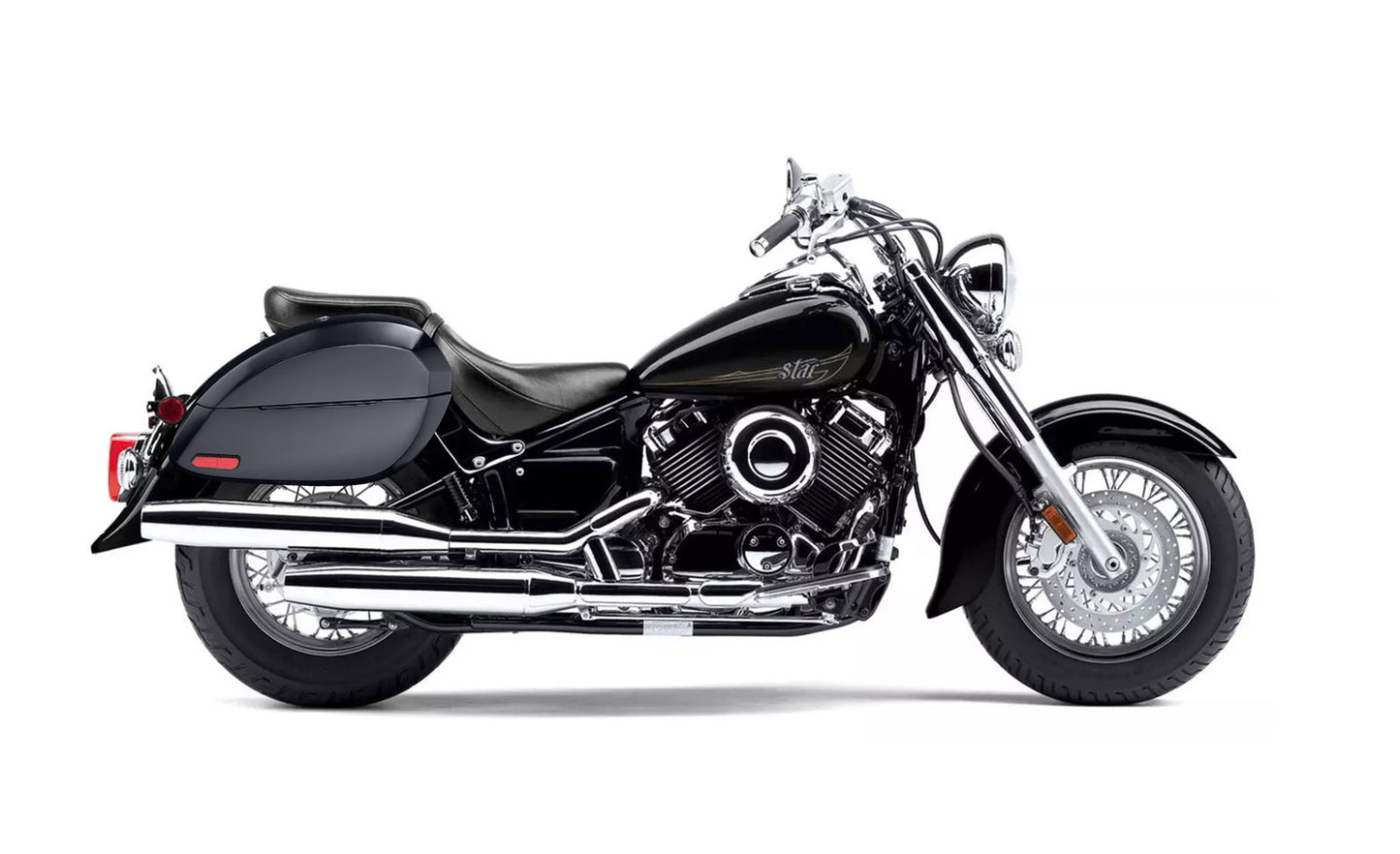 28L - Phantom Large Yamaha V Star 650 Classic XVS65A Painted Motocicleta Hard Alforjas