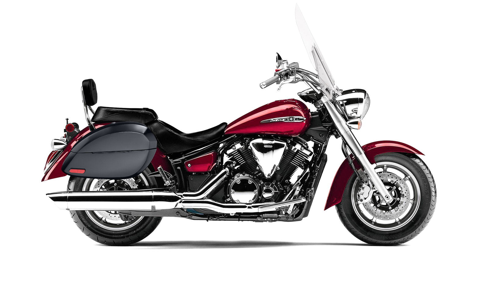 28L - Phantom Large Yamaha V Star 1300 Tourer Painted Motocicleta Hard Alforjas