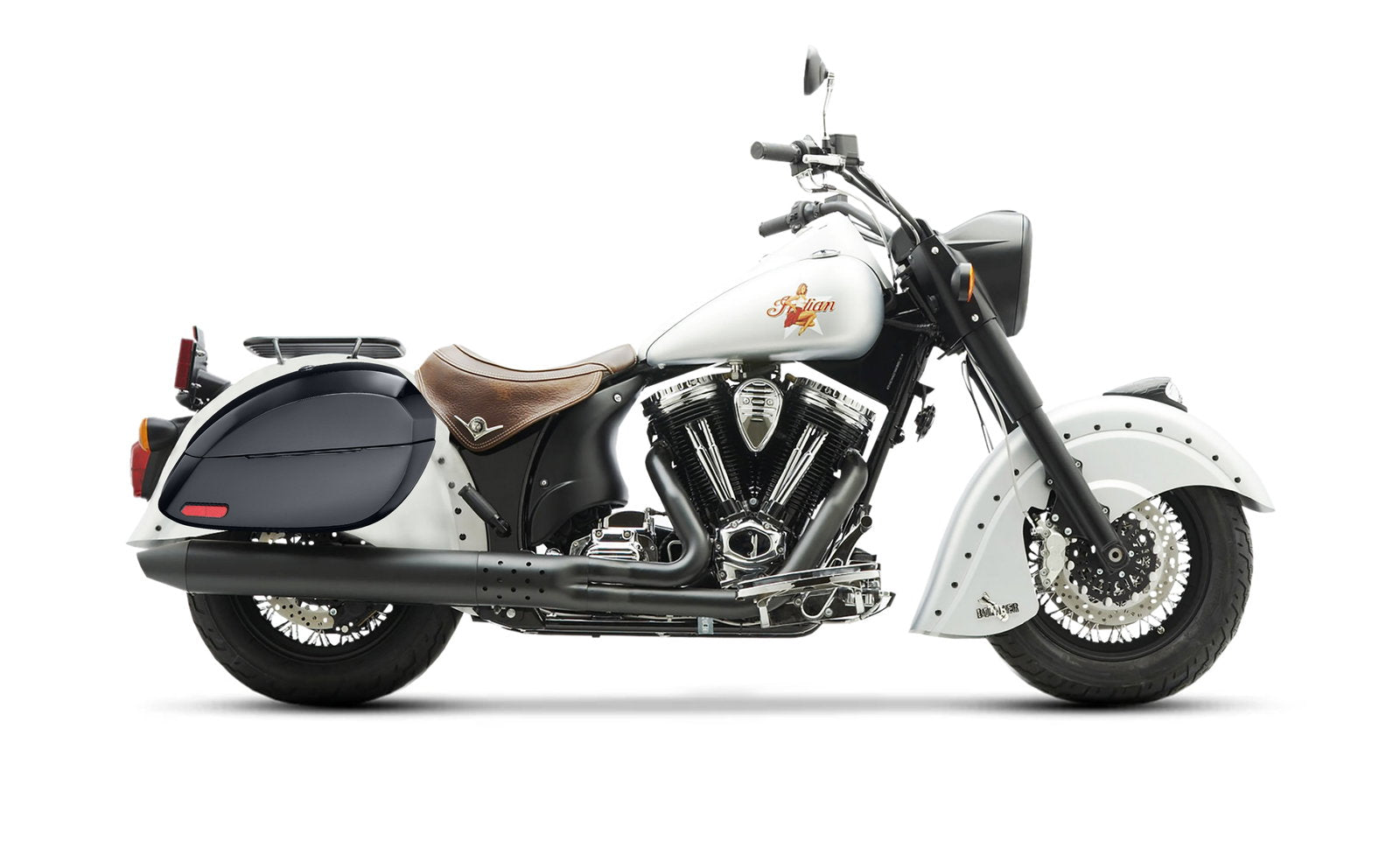 28L - Phantom Large Indian Chief Bomber Painted Motocicleta Hard Alforjas