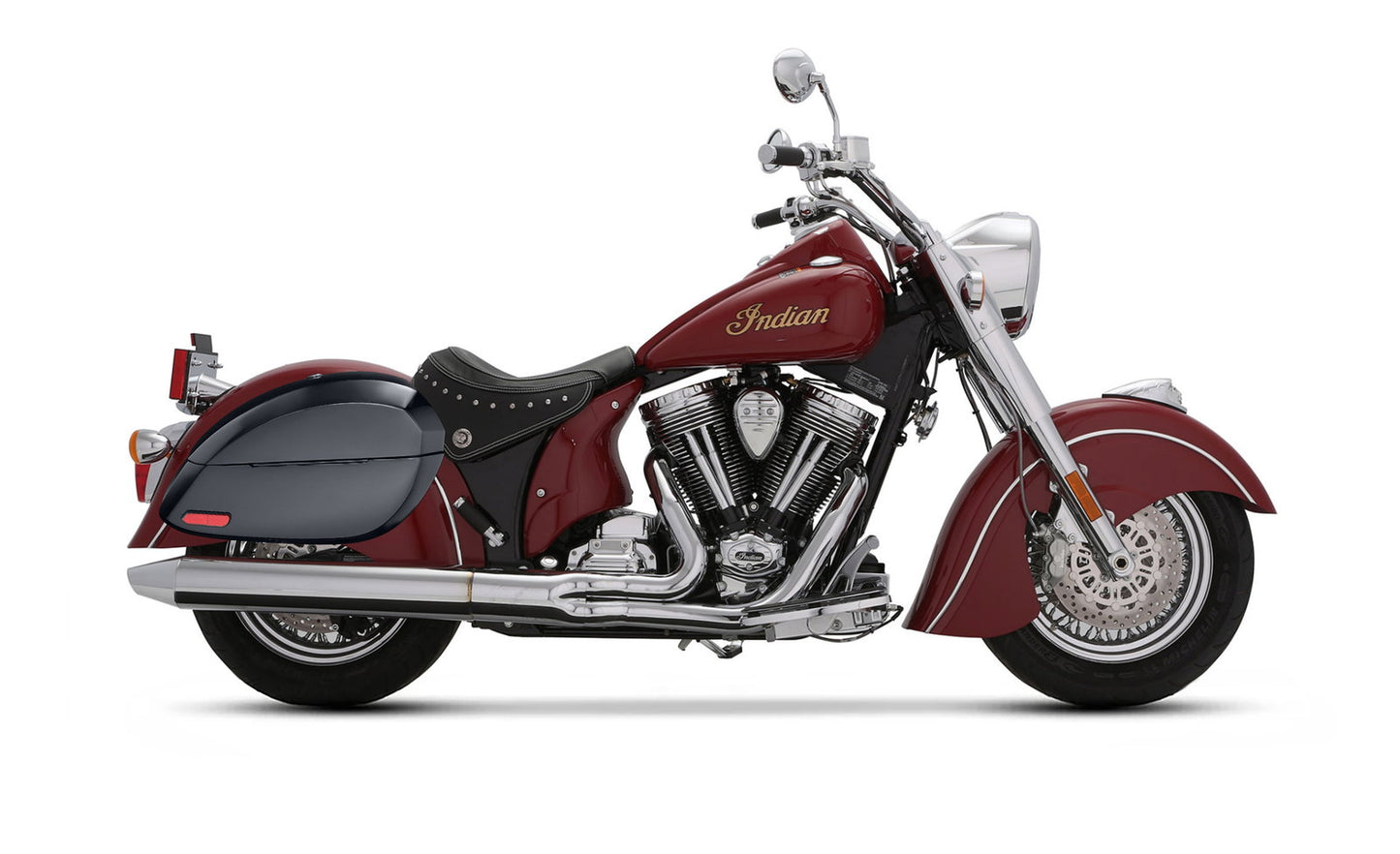 28L - Phantom Large Indian Chief Deluxe Painted Motocicleta Hard Alforjas