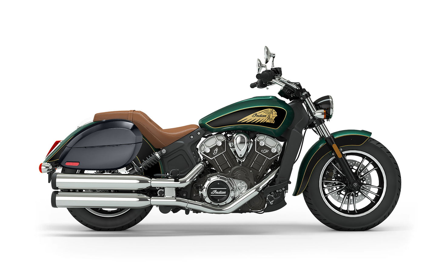 28L - Phantom Large Indian Scout Painted Motocicleta Hard Alforjas