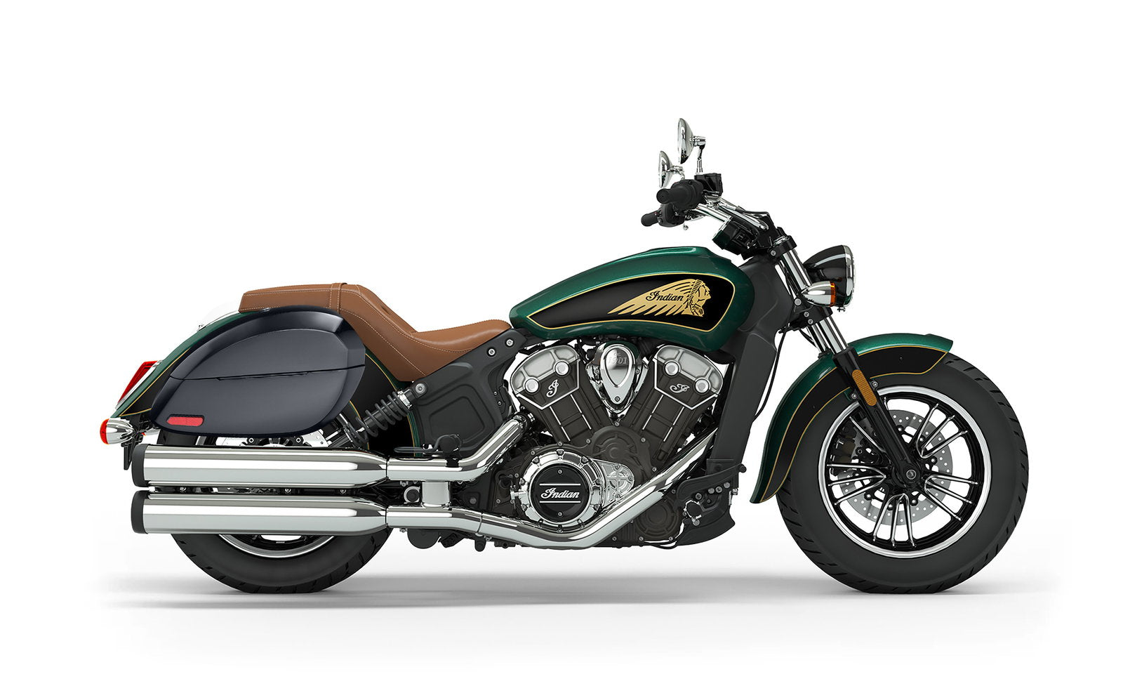 28L - Phantom Large Indian Scout Painted Motocicleta Hard Alforjas