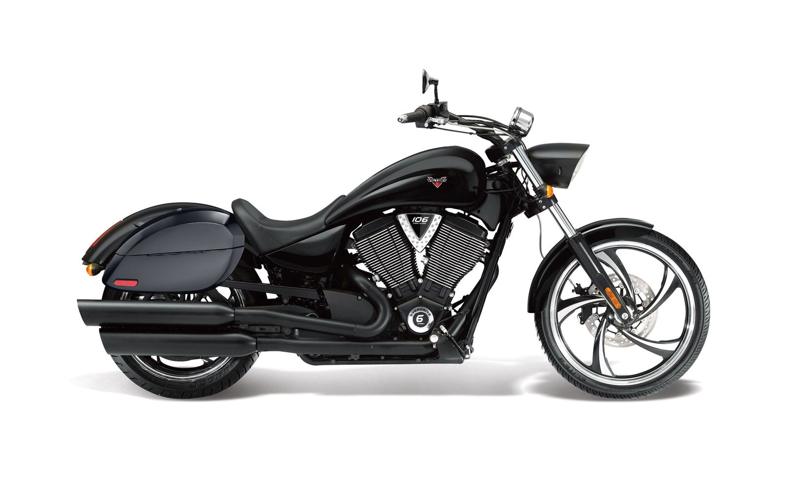 28L - Phantom Large Victory 8 Ball Painted Motocicleta Hard Alforjas