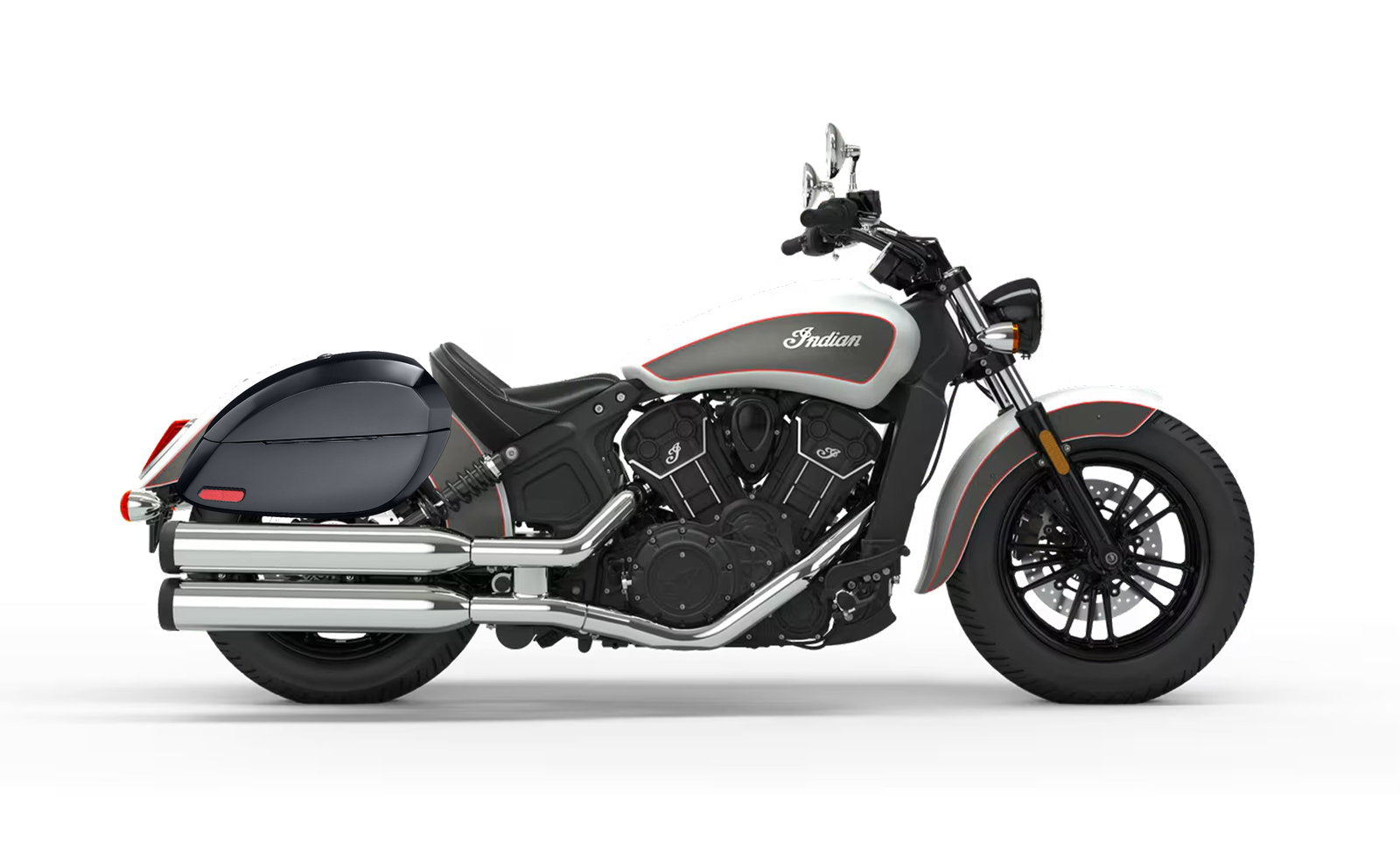 28L - Phantom Large Indian Scout Sixty Painted Motocicleta Hard Alforjas