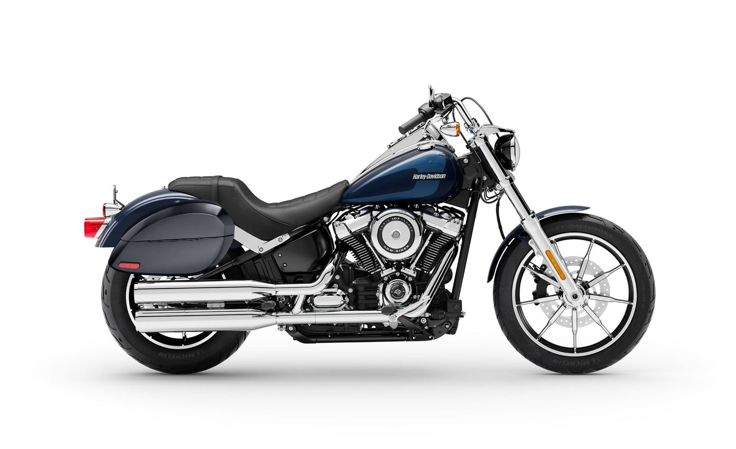 28L - Phantom Large Painted Motocicleta Hard Alforjas para Harley Softail Low Rider FXLR