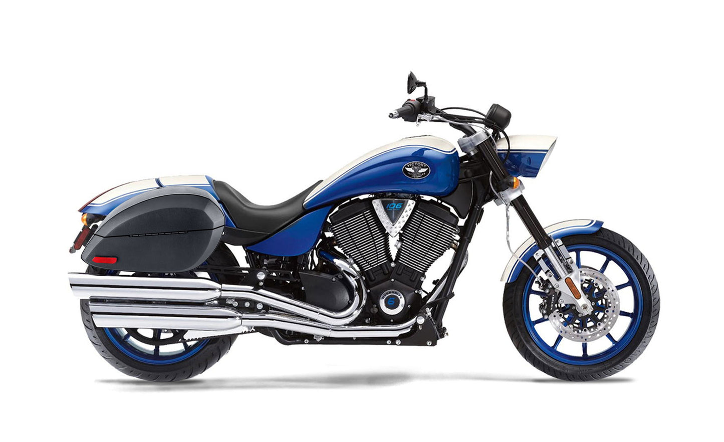 28L - Phantom Large Victory Hammer Leather Wrapped Motocicleta Hard Alforjas