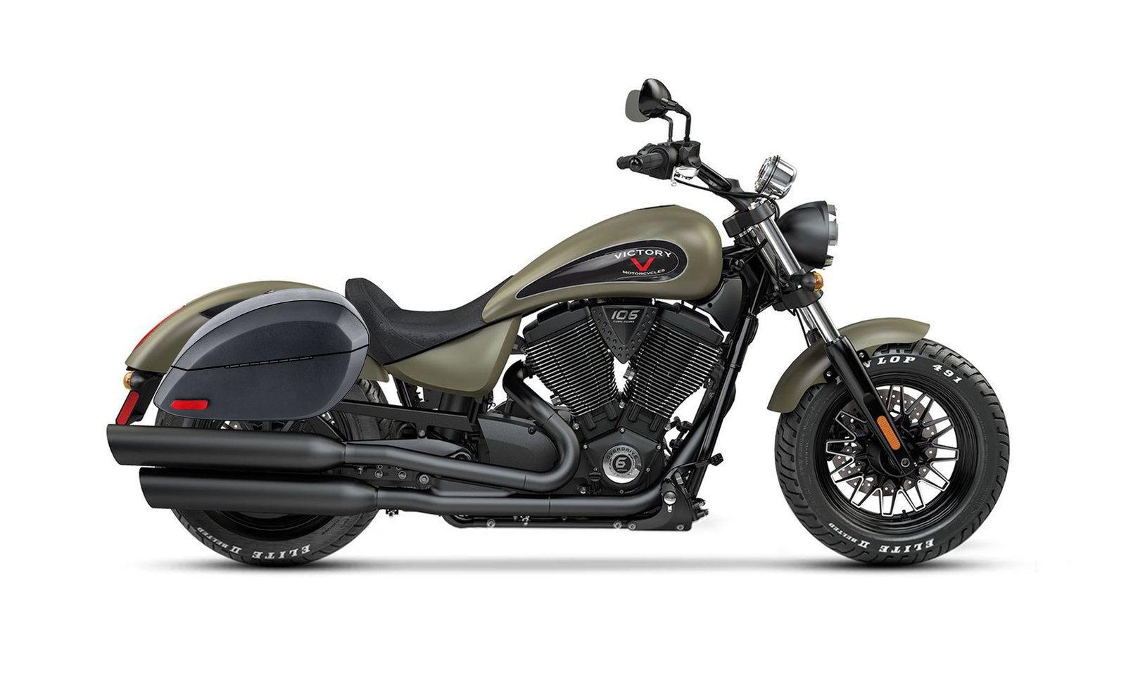 28L - Phantom Large Victory Gunner Leather Wrapped Motocicleta Hard Alforjas