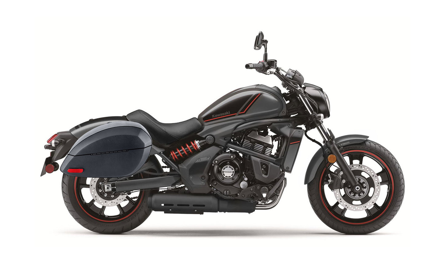 28L - Phantom Large Kawasaki Vulcan S VN650 Leather Wrapped Motocicleta Hard Alforjas