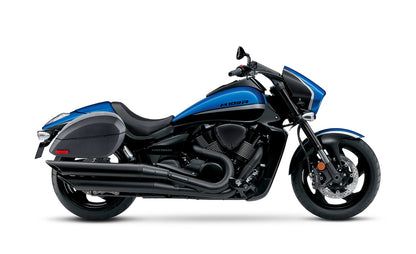 28L - Phantom Large Suzuki Boulevard M109 VZR1800 Leather Wrapped Motocicleta Hard Alforjas