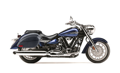 28L - Phantom Large Yamaha Stratoliner XV 1900 Leather Wrapped Motocicleta Hard Alforjas