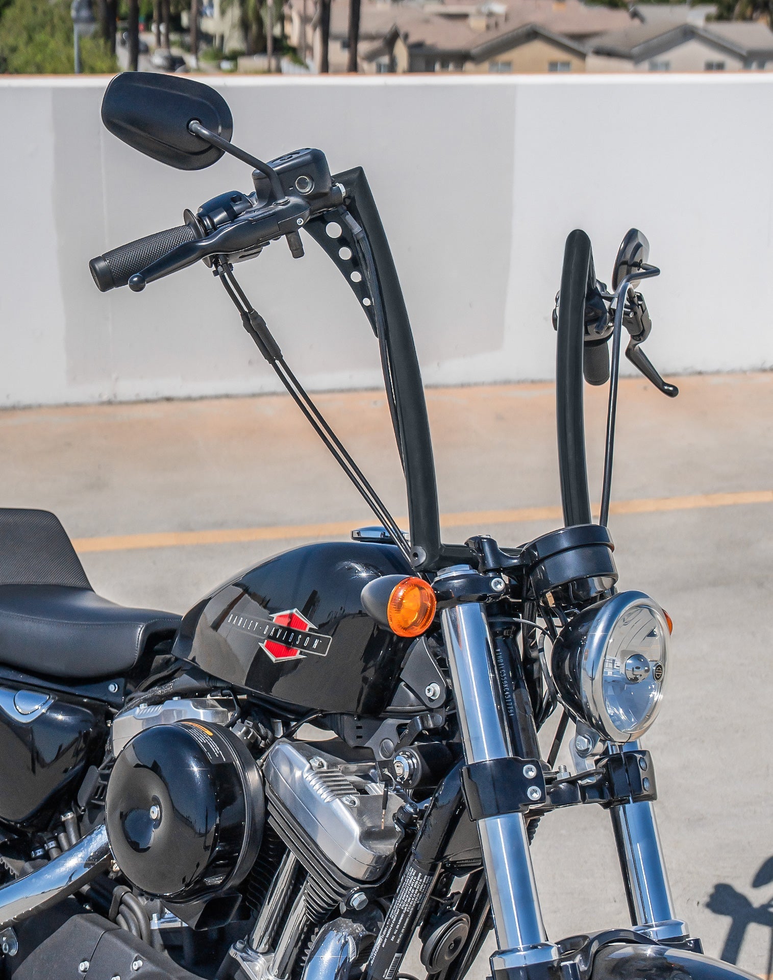 Viking Iron Born 12" Handlebar para Harley Sportster Forty Eight Matte Black