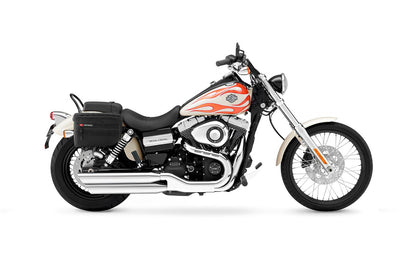 18L - Patriot Medium Motocicleta Throw Over Alforjas para Harley Dyna Wide Glide FXDWG/I