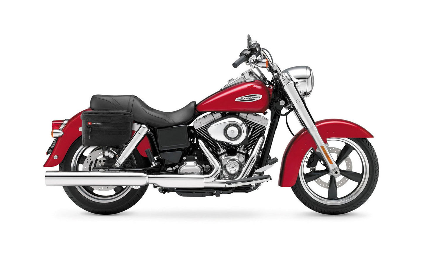 18L - Patriot Medium Motocicleta Throw Over Alforjas para Harley Dyna Switchback FLD