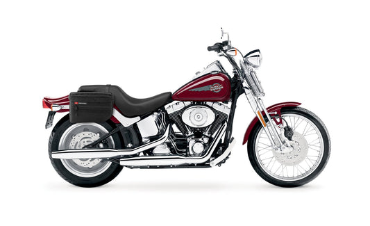 18L - Patriot Medium Motocicleta Throw Over Alforjas para Harley Softail Springer FXSTS/I