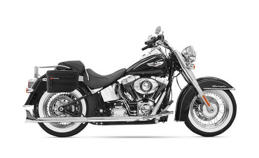 18L - Patriot Medium Motocicleta Throw Over Alforjas para Harley Softail Heritage FLSTC/I