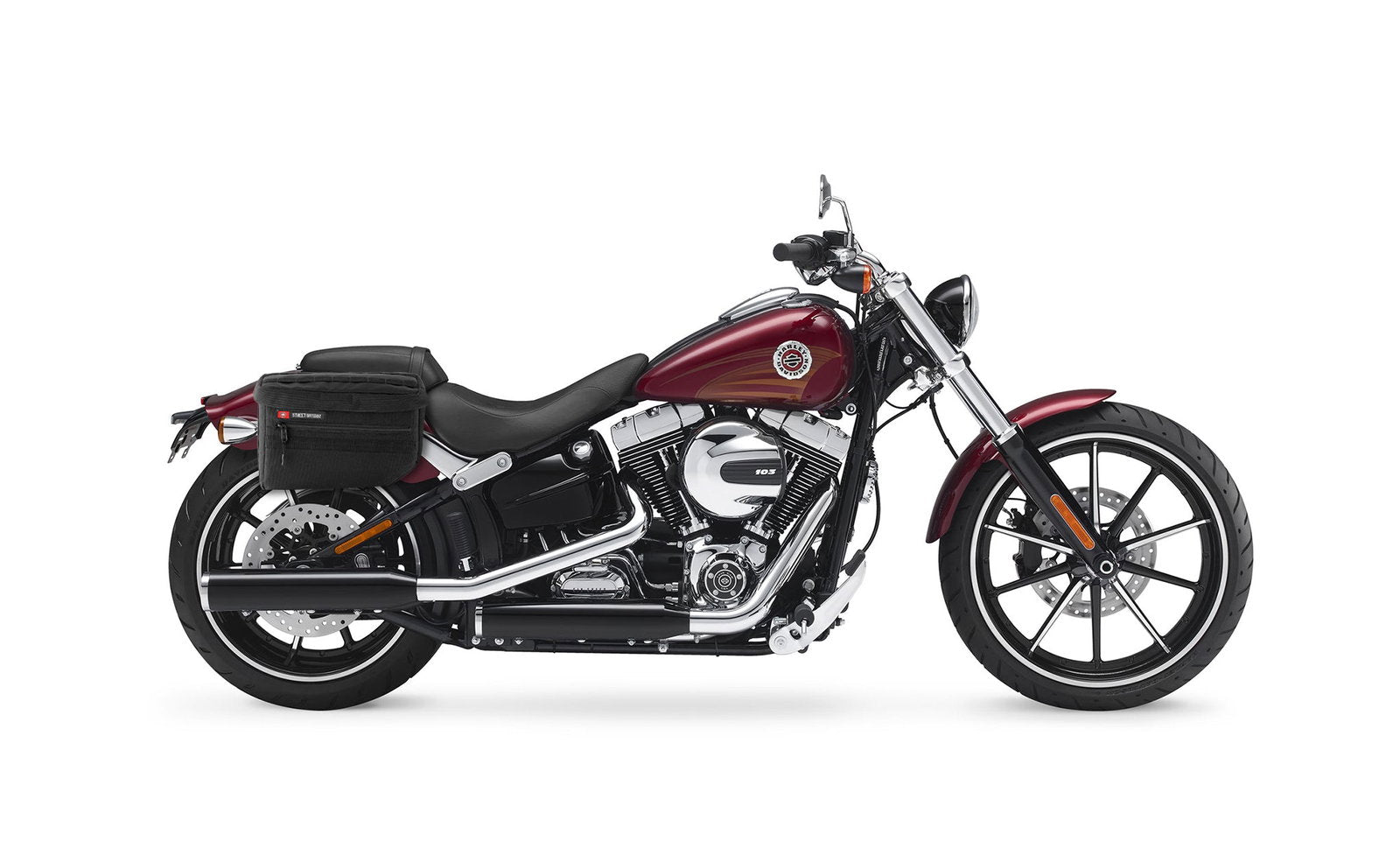 18L - Patriot Medium Motocicleta Throw Over Alforjas para Harley Softail Breakout FXSB