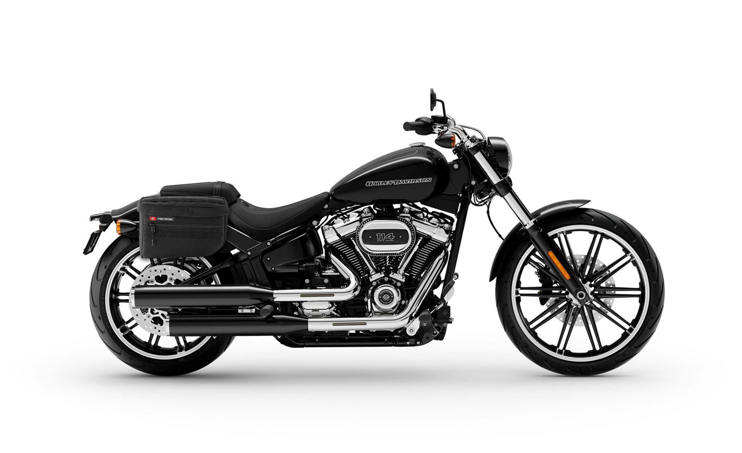 18L - Patriot Medium Motocicleta Throw Over Alforjas para Harley Softail Breakout FXBR/S