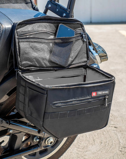 18L - Patriot Medium Motocicleta Throw Over Alforjas para Harley Softail Low Rider S FXLRS