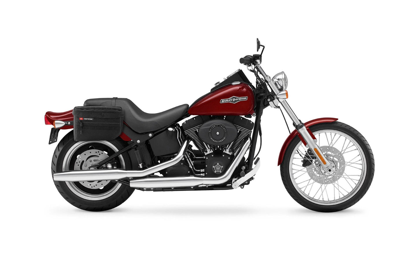 18L - Patriot Medium Motocicleta Throw Over Alforjas para Harley Softail Night Train FXSTB/I