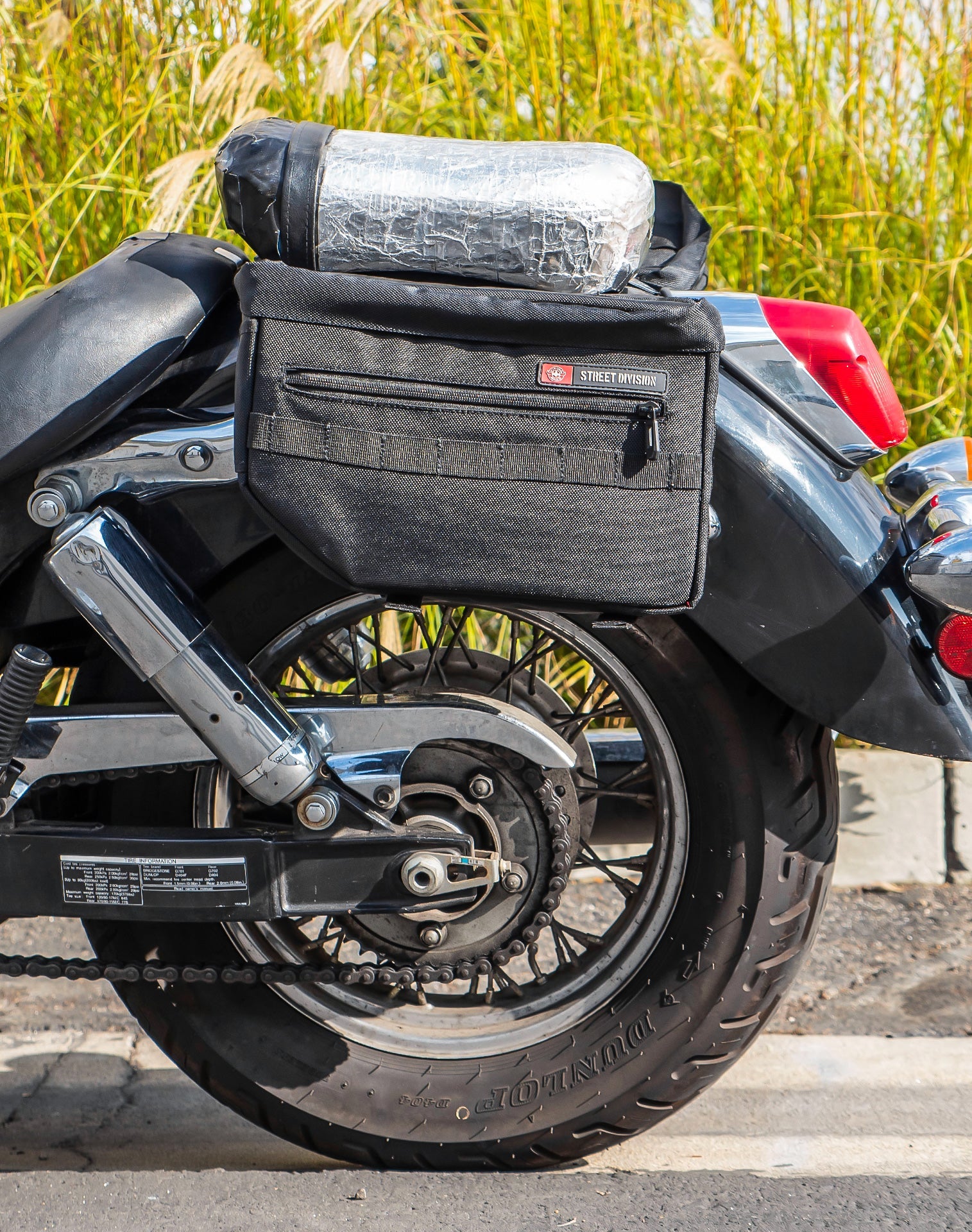 18L- Patriot Medium Honda Shadow 750 ACE Motocicleta Throw Over Alforjas