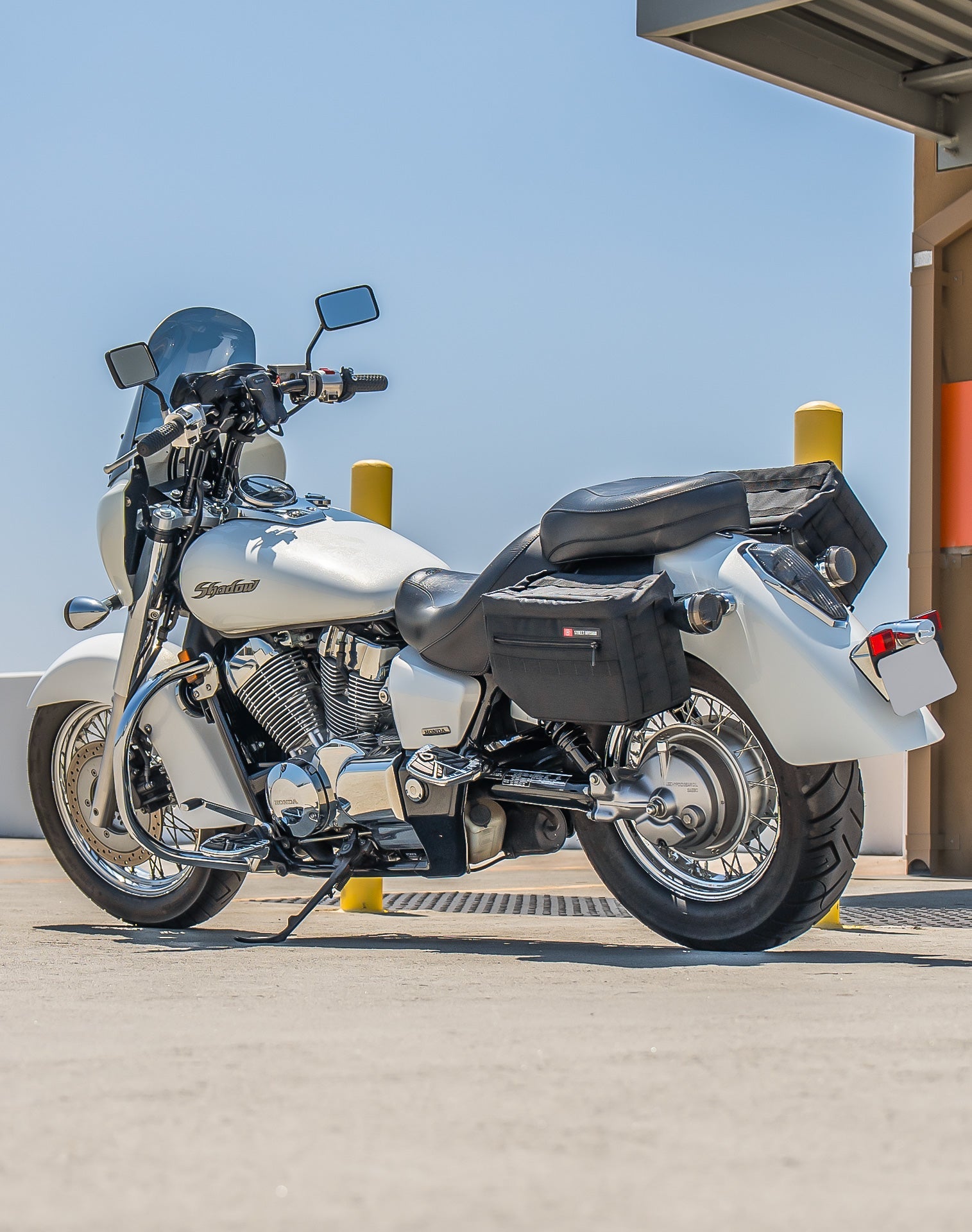 18L - Patriot Medium Honda Shadow 750 Aero Motocicleta Throw Over Alforjas