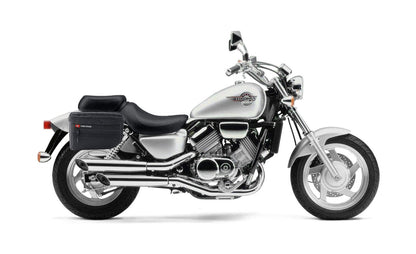 18L - Patriot Medium Honda Magna 750 VF750C Motocicleta Throw Over Alforjas