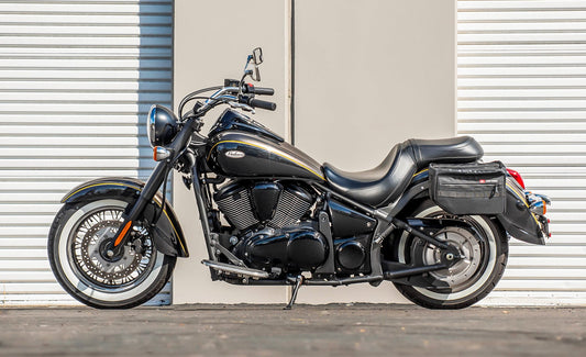 18L - Patriot Medium Kawasaki Vulcan 900 Classic VN900 Motocicleta Throw Over Alforjas