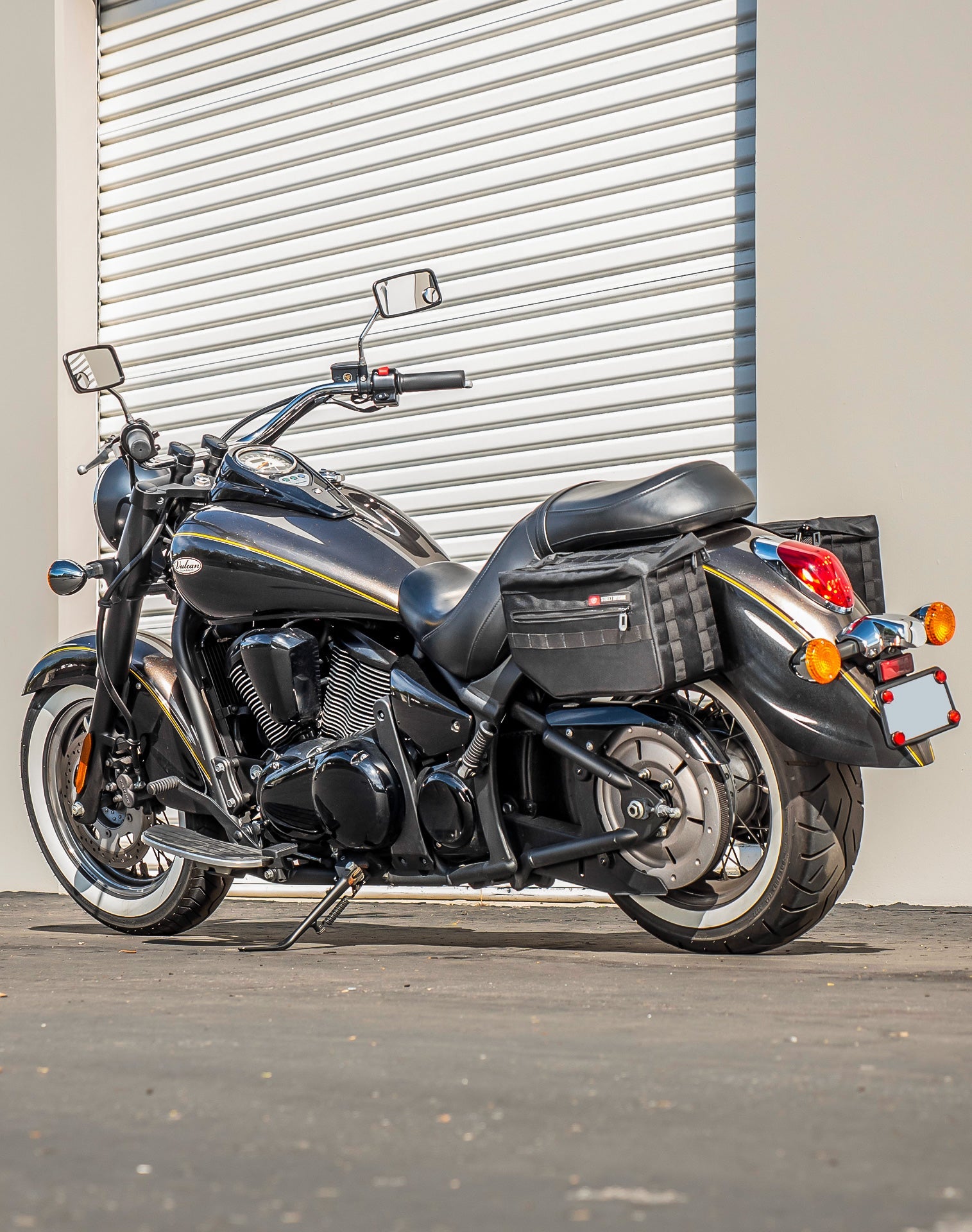 18L - Patriot Medium Kawasaki Vulcan 900 Classic VN900 Motocicleta Throw Over Alforjas