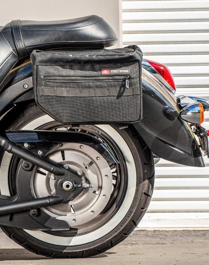 18L - Patriot Medium Kawasaki Vulcan 900 Classic VN900 Motocicleta Throw Over Alforjas