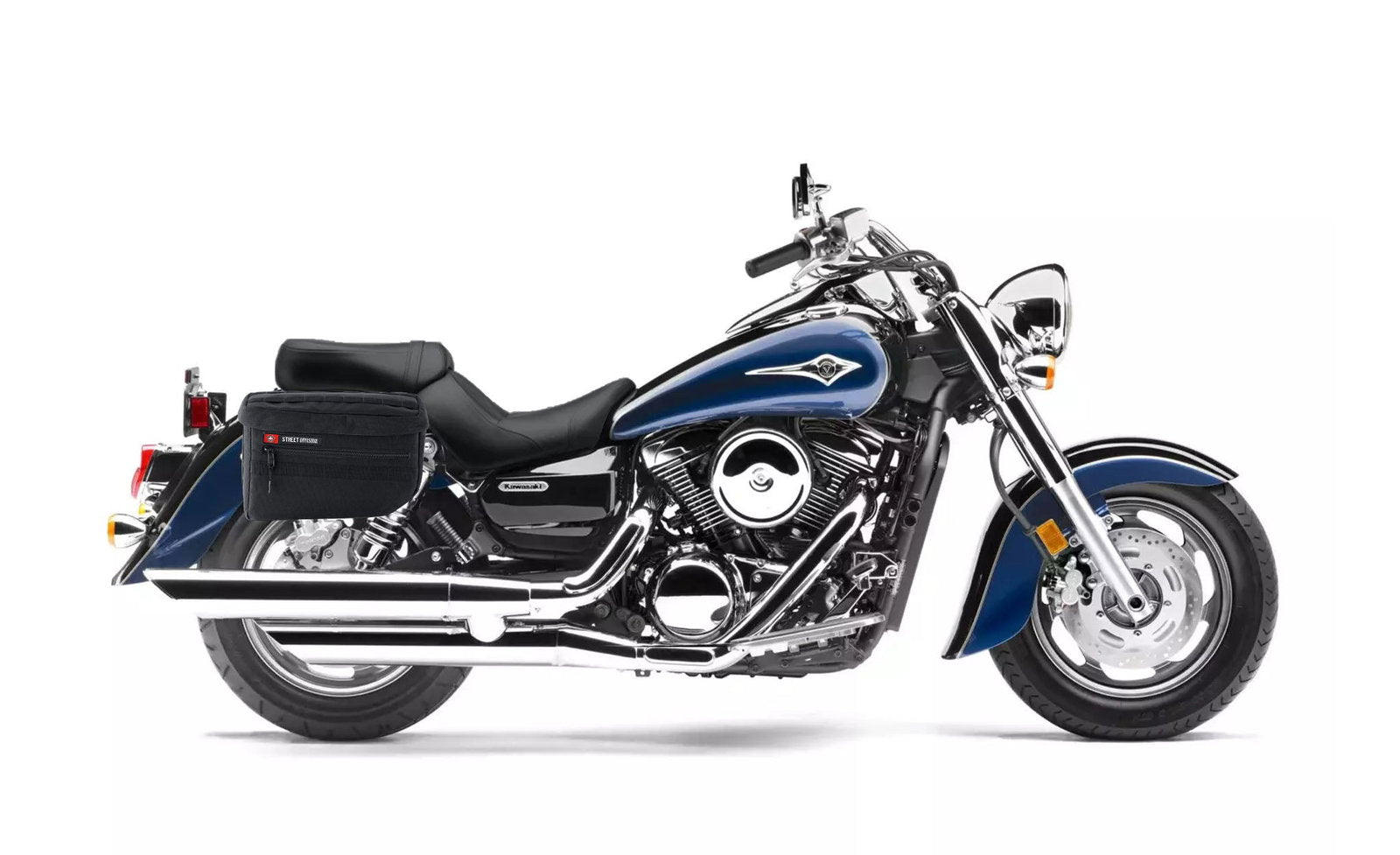 18L - Patriot Medium Kawasaki Vulcan 1600 Classic VN1600 Motocicleta Throw Over Alforjas