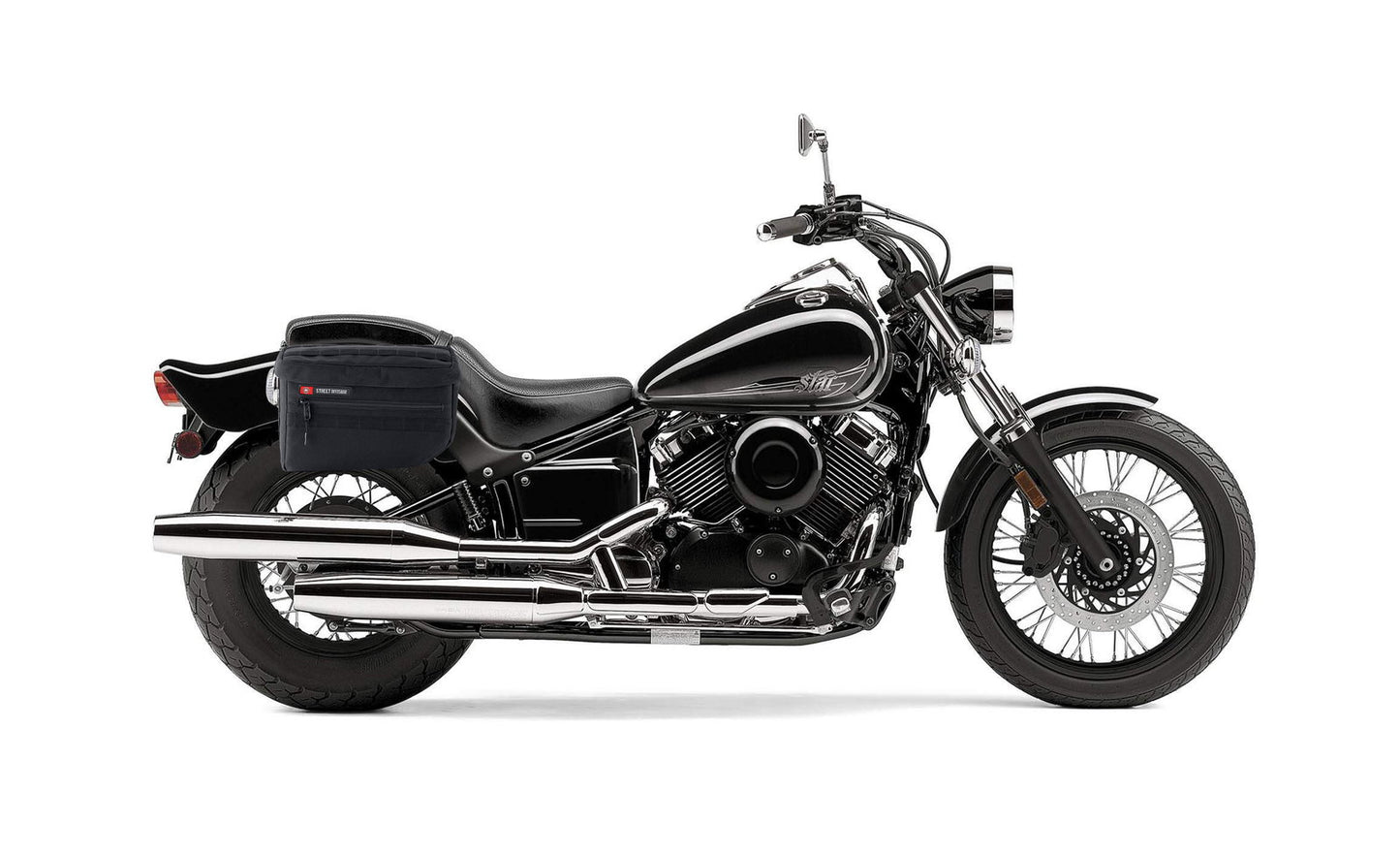 18L - Patriot Medium Yamaha V Star 650 Custom XVS65T Motocicleta Throw Over Alforjas