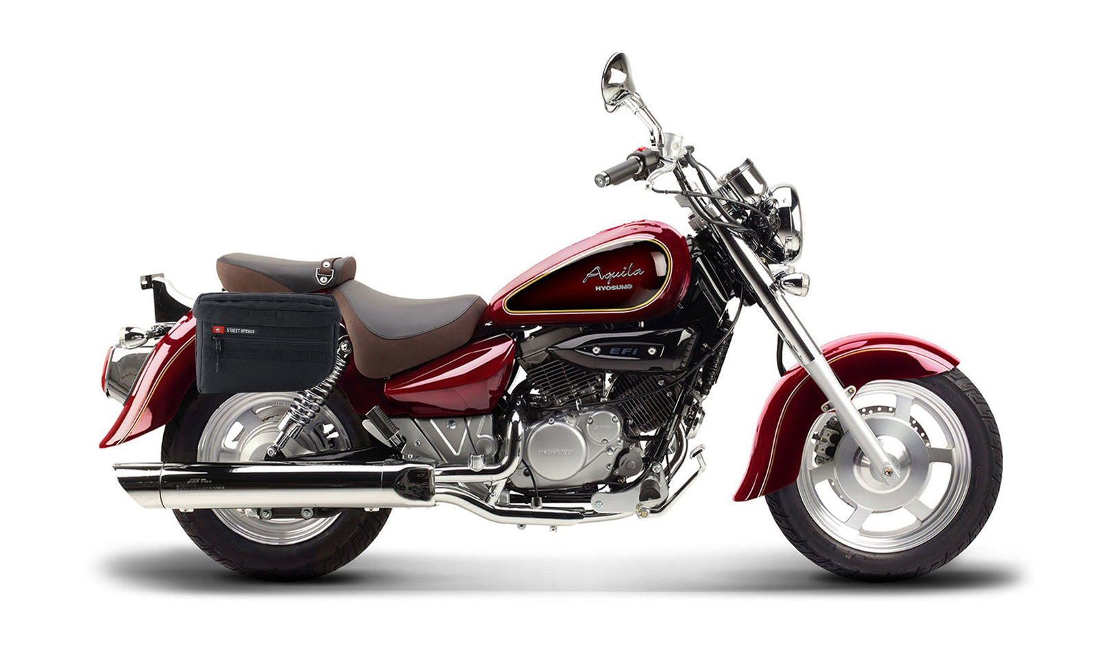 18L - Patriot Medium Hyosung Aquila GV 250 Motocicleta Throw Over Alforjas