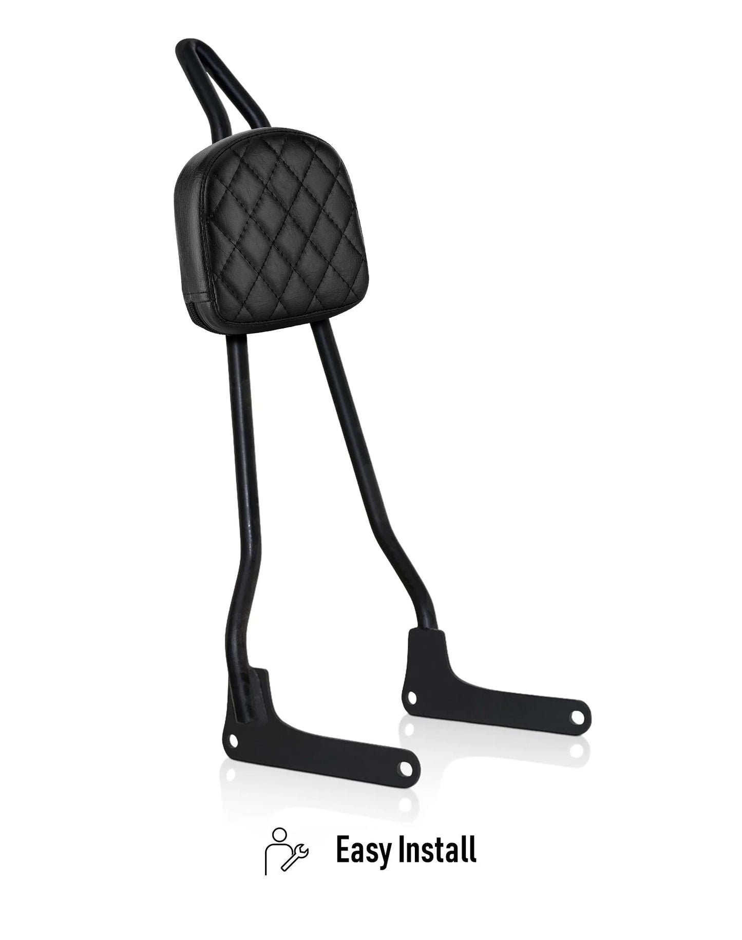 Viking Iron Born Diamond Stitch Leather Short Motocicleta Pad para Sissy bar para Harley Davidson
