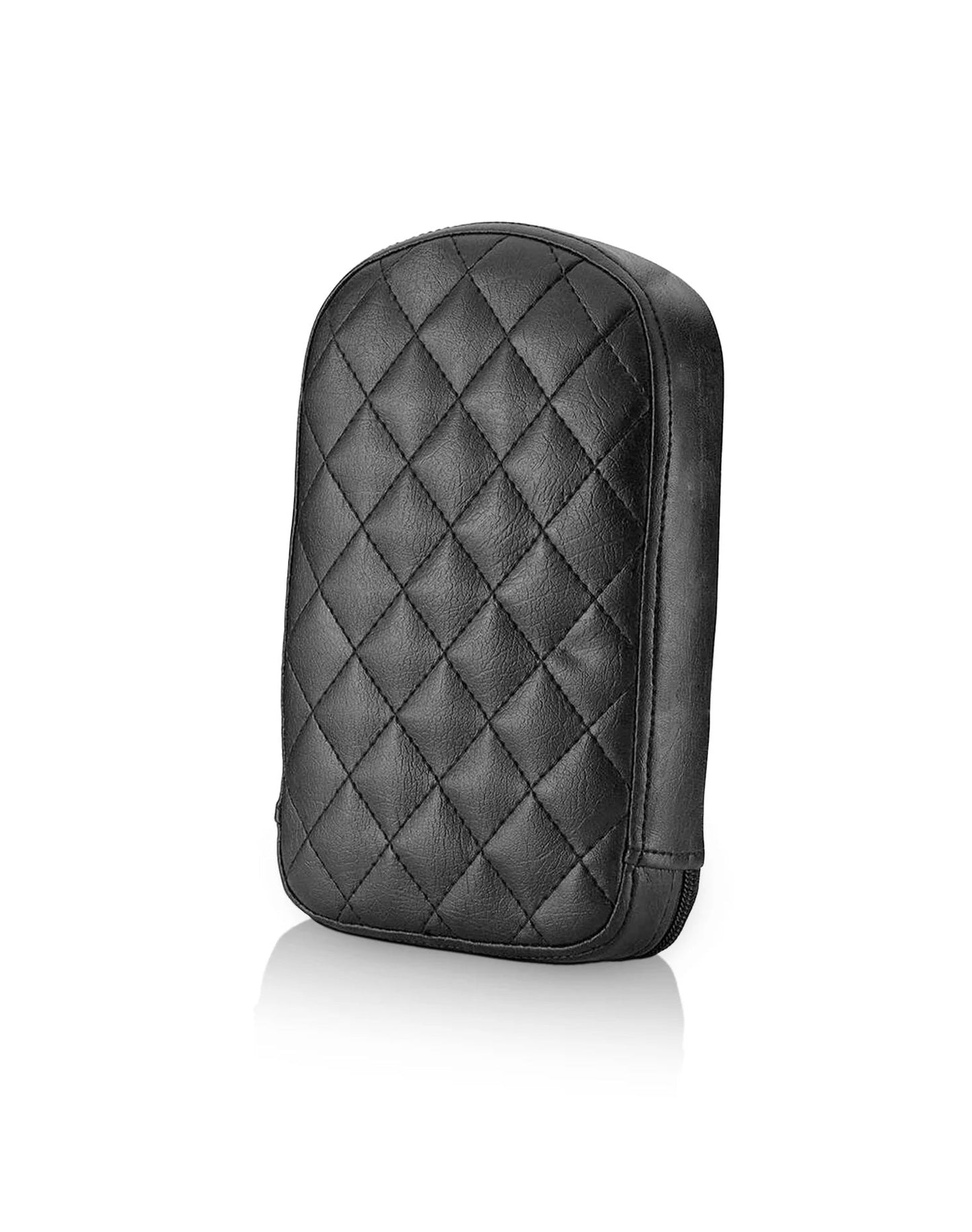 Viking Iron Born Diamond Stitch Leather Tall Motocicleta Pad para Sissy bar para Harley Davidson