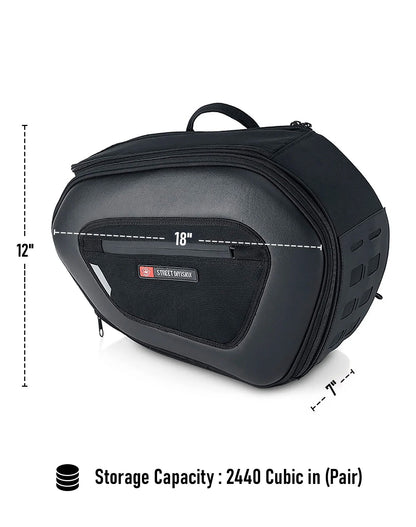 40L - Momentum Extra Large Expandable Street/Sportsbike Alforjas