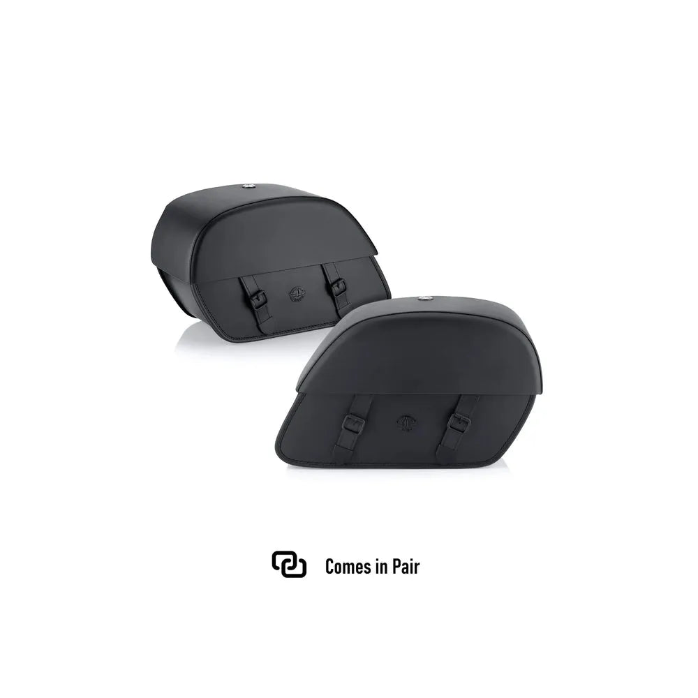 Alforjas de Cuero Baelor 26L con Corte para Amortiguador para Harley Sportster 1200 Nightster XL1200N