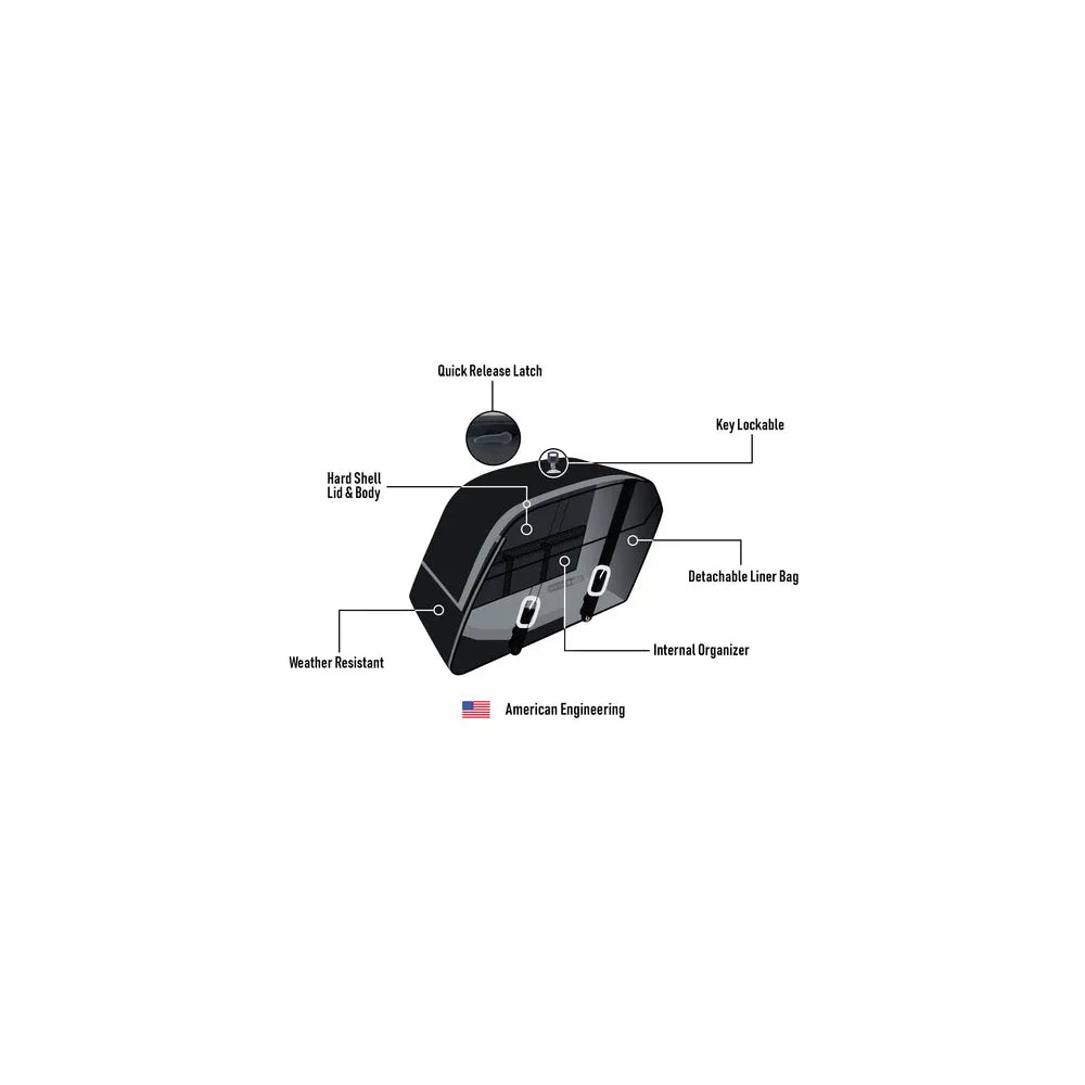 Alforjas rigidas cubiertas de piel Viking Bags Baldur XL - 42L