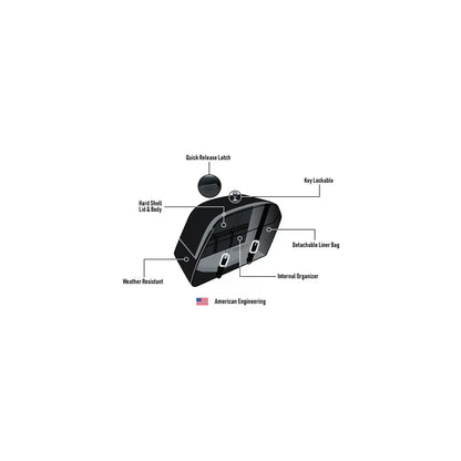 Alforjas rigidas cubiertas de piel Viking Bags Baldur XL - 42L